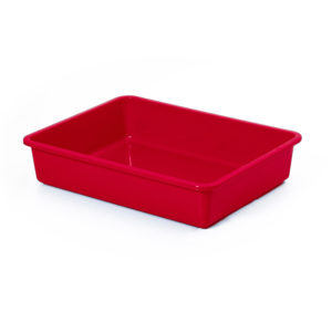 Bac à litière sans rebord - rouge