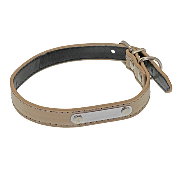 Collier avec plaque - beige