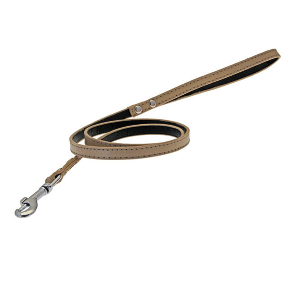 Laisse cuir rive - beige